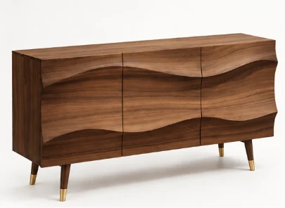 Buffet Onda — Noyer américain massif